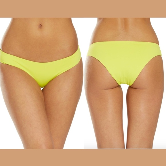 NWT L Space [ SZ Medium ] Sensual Solid‎ Sandy Bikini Bottoms Limelight